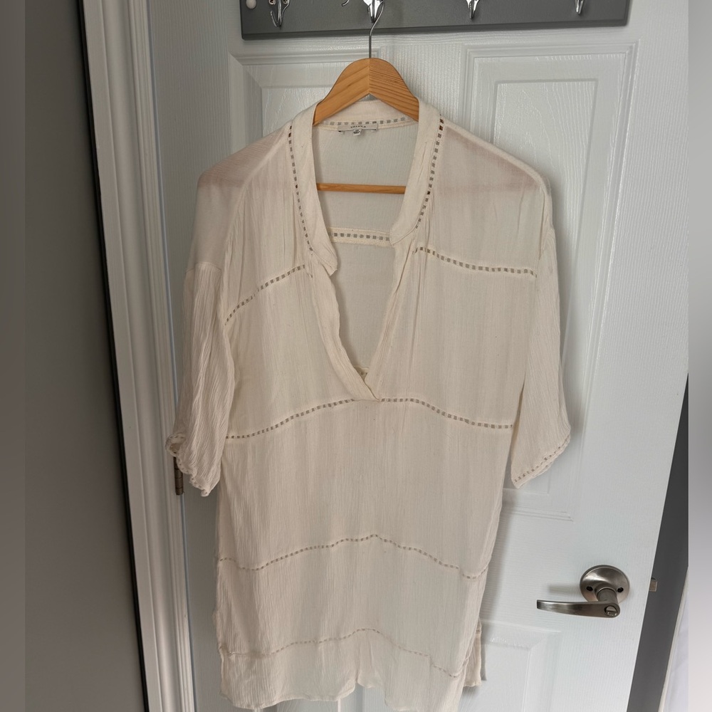 Aritzia Talulua Cream Boho Top